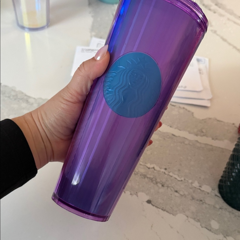 Starbucks Iridescent Purple and Blue Tumbler